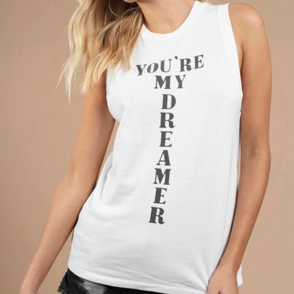 Day Dreamer Muscle Tank White